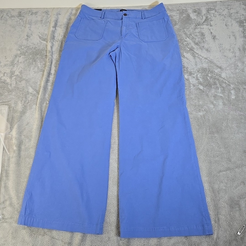 J.Crew Lizzie Pant Womens 33 Blue Wide Leg Preppy Classic Casual NWT